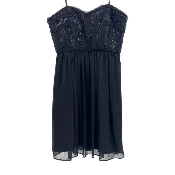 NWT Max & Cleo Dress Sequin Detail Black  Sz 6 Formal Dance Gothic LBD - Picture 3 of 6